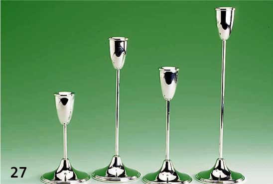 Set aus 4 Kerzenleuchter, Amerika, 925er Sil- ber, gefÜllt, H. von 15.5-31 cm