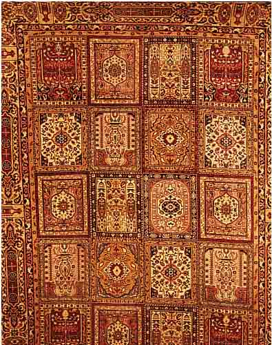 TÄBRIZ, INDIEN, CA. 30 JAHRE, WOLLE AUF BAUMWOLLE, CA. 353 X 254 CM, EHZ 2-3