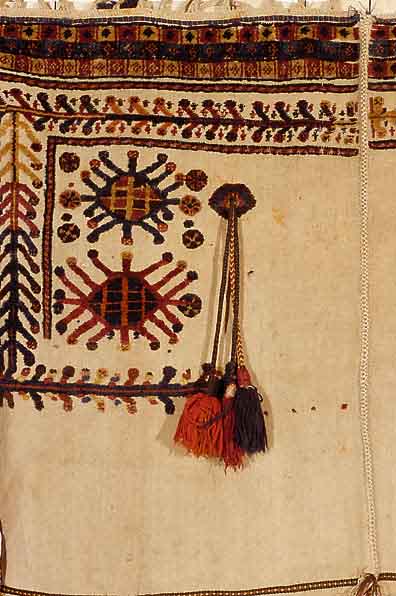 Bachtiar Pferdedecke, Persien, um 1920, Wolle auf Wolle, ca. 146 x 137 cm, Ehz 2