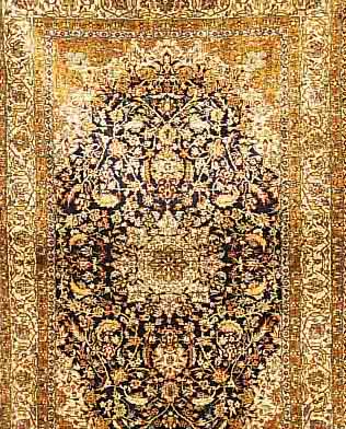 Esfahan Seide, China, ca. 30 Jahre, reine Naturseide, ca. 149 x 94 cm, ca. 1 Mio Kn/qm, Ehz 2, reinigungsbedÜrftig