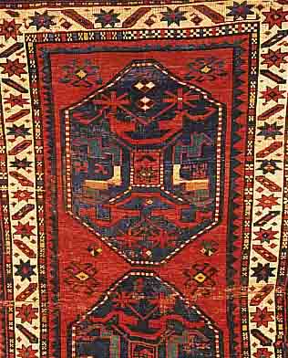 Wolkenband Kazak, Rußland, um 1890, Wolle auf Baumwolle, ca. 218 x 127 cm, Ehz 4-5