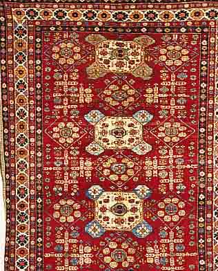 Shirwan, Rußland, um 1930, Wolle auf Baumw- -olle ca. 260 x 170 cm, Ehz 3-4