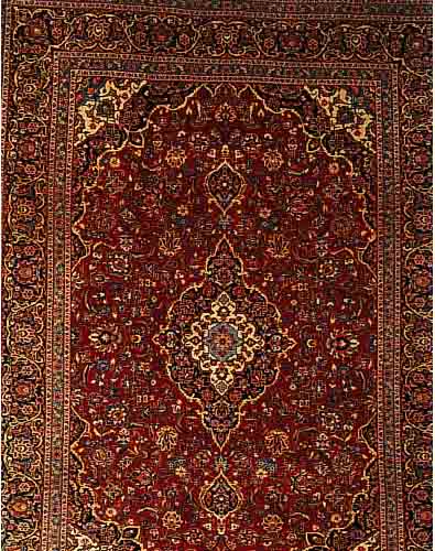 KESCHAN, PERSIEN, CA. 10 JAHRE, WOLLE AUF BAUMWOLLE, CA. 340 X 245 CM, EHZ 2
