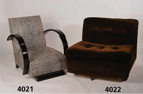 Paar Sessel, Art-Deko, 30er Jahre, Frankreich, Holz schwarz gefaßt, neu bezogen, ca. 72x66 cm