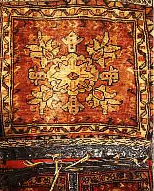 Belutsch, Persien, ca. 50 Jahre, Wolle auf Baumwolle, ca. 135 x 52 cm, Ehz 2-3, in Leder eingefasst.