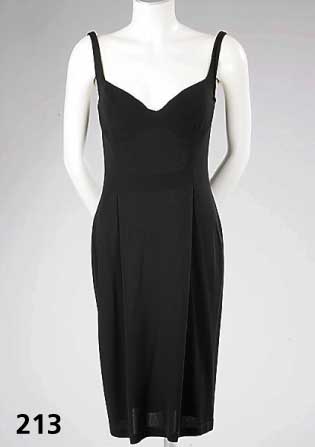 DONNA KARAN Cocktailkleid, Viskose/Polyester, schwarz, US-Gr. 10, RÜckenl. ca. 80 cm