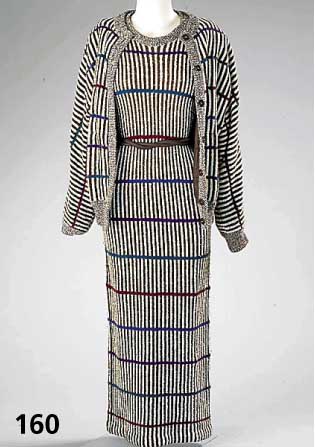 MISSONI-2-Teiler, Strickkleid, langÄrmelig, Gr. ca. 38, mit passender Wendejacke, Baumwolle und Woll-Gemisch, L ca. 128 cm, Blouson, L ca. 60 cm
