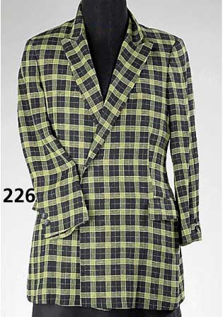 JIL-SANDER-Blazer, 100 % Leinen, grÜn- schwarzes Karo, Gr. 40, halbgefÜttert, RÜckenl. ca. 80 cm, KnÖpfe fehlen !!