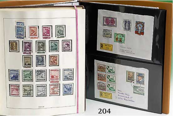 Briefmarkensammlung "Österreich" ca. 1850 - 1960, Schwerpunkt die Jahre 1945 - 1960 fast komplett, Überwiegend gestempelt mit guten ...