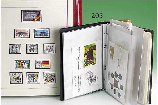 Briefmarkensammlung Bundesrepublik 1975-1995, gestempelt in 3 neuwertigen Safe-Ringbin- dern (NP der Alben ca. EUR 250.-), bestens gestempelt, ...