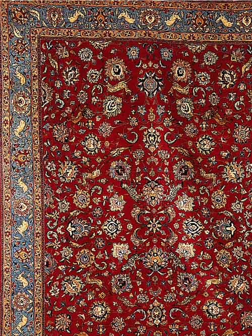 Ghom, Persien, ca. 50 Jahre, Flor Wolle mit Seide, ca. 382 x 265 cm, Ehz 2 (selten)