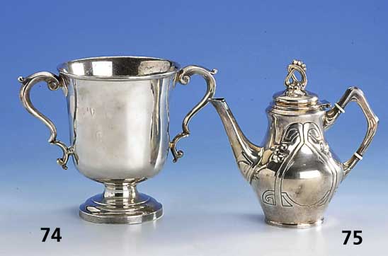 Kleiner Pokal, England, Sheffield 1911, 925er Silber, ungraviert, H ca. 16 cm, ca. 390 g
