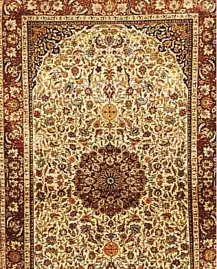 TÄbriz fein Seide, China, ca. 20 Jahre, reine Naturseide, ca. 153 x 93 cm, ca. 1 Mio Kn/qm, Ehz 2