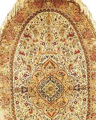 TÄbriz fein Seide, China, ca. 10 Jahre, reine Naturseide, ca. 155 x 95 cm, ca. 1 Mio Kn/qm, Ehz 1-2
