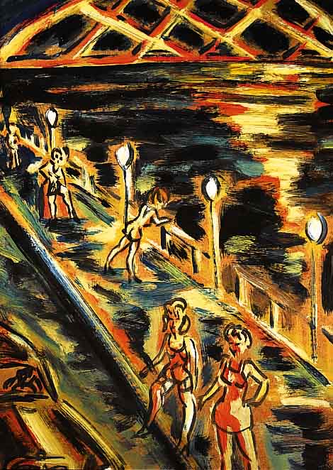 Pfefferkorn, Felix, 1945-1980 Berlin, Riverstreet 1979, Acryl/Hartfaser, rÜckseitig signiert und betitelt, ca. 100 x 5 cm, R.