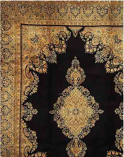 Kerman, Persien, ca. 50 Jahre. Wolle auf Baumwolle. Ca. 378 x 272 cm. enfraß. Ehz 3-4.