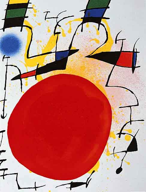 Miro, Joan, 1893-1983, Konvolut aus drei Farblithographien, je ca. 32 x 24.5 cm, PP