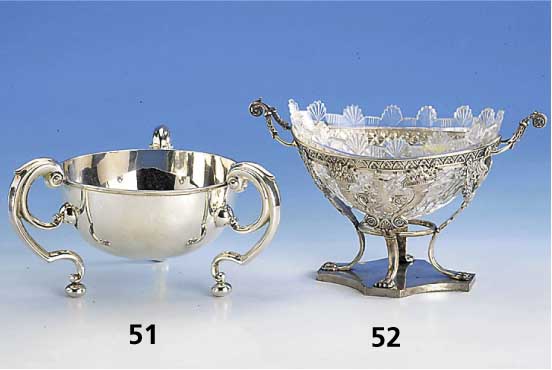 Anbietschale, Chester 1909, 925er Silber, Barockstil, ca. 205 g, H ca. 7.5 cm, D ca. 12 cm