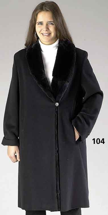 Mantel CERRUTI, Gr. 40, Schurwolle/Cashmere/Angora, dunkelblau, eingefÄrbte geschorene Bisamwamme, unge- tragen, RÜckenl. ca. 101 cm, ehem. ...