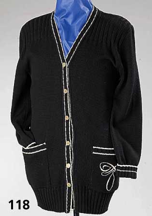 RENA LANGE-Jacke, Gr. 42, Wolle/Seide, schwarz/natur, goldfarb. KnÖpfe, L. ca. 83, Innenlabel fehlt