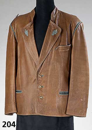 Herrentrachtenjacke, Leder Walter MÜnchen, frisch gereinigt, Gr. 50, RÜckenriegel, L. ca. 72 cm