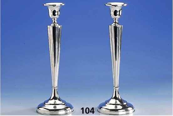 Kerzenleuchterpaar, Amerika, 925er Silber, gefÜllt, min. verbeult, H. ca. 31 cm
