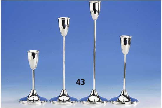 Set 4 Kerzenleuchter, Amerika, 925er Silber, gefÜllt, elegant, H. ca. 15.5 - 30.5 cm