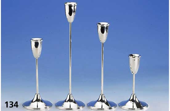 Set 4 Kerzenleuchter, Amerika, 925er Silber, gefÜllt, elegant, H. ca. 15.5 - 30.5 cm