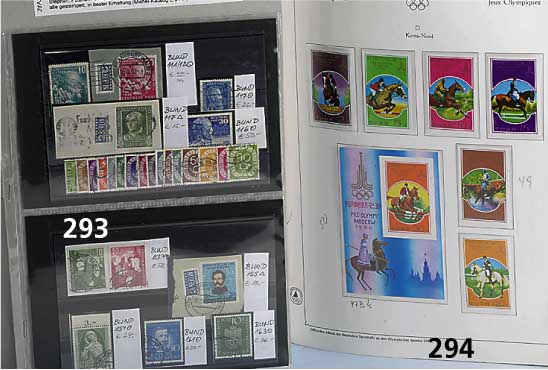 Briefmarken-Sammlung "Olympische Spiele 1980", umfangreiche, postfrische Sammlung mit vielen seltenen geschnittenen Ausgaben auch von ...