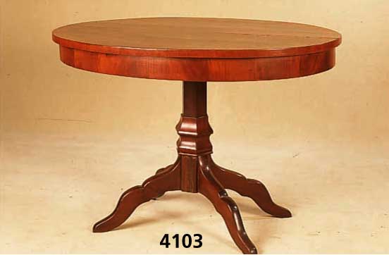 Ausziehtisch, deutsch, 1870/80, Korpus Weichholz, Mahagonifurnier, Pyramidenmahagoni gespiegelt, Fuß z.T. Mahagoni massiv, auszieh- bar, ...