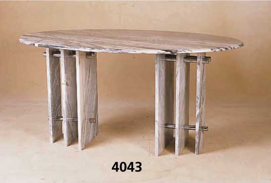Marmortisch, deutsch, nach 1970, mit Chrom, ca. 73x151x88 cm