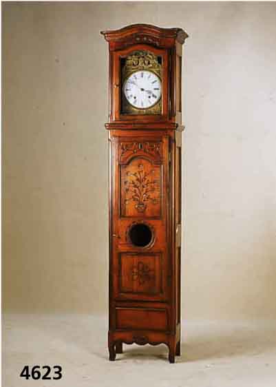 Standuhr, GehÄuse Elsaß/Lothringen, um 1890/ 1900, Uhr ursprÜnglich nicht in das GehÄuse gehÖrend, ca. 216x54x28 cm