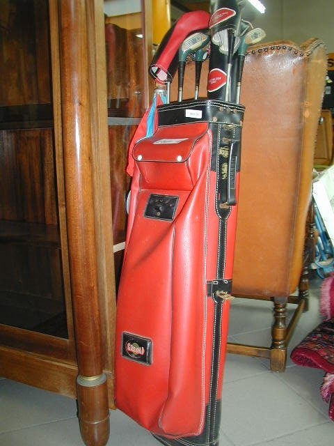 Golfbag mit SchlÄgern, Greban, rot