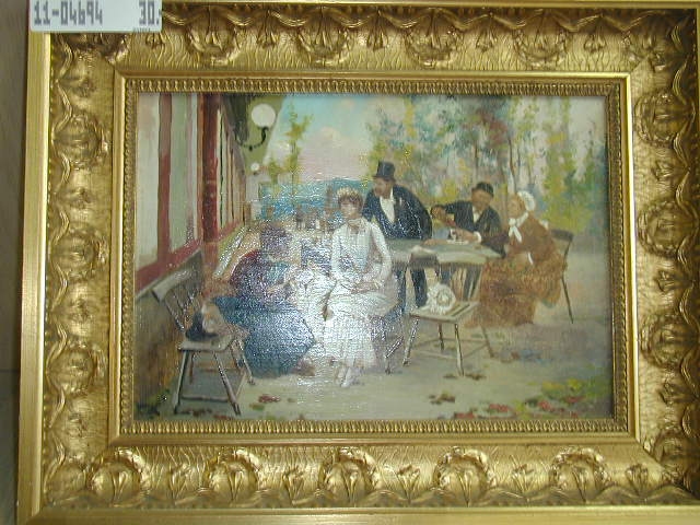 Reproduktion, Übermalte Fotografie von 1890,