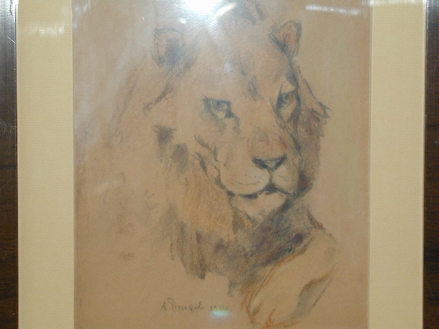 Anton Denzel, MÜnchner Maler, LÖwenkopf, 1914