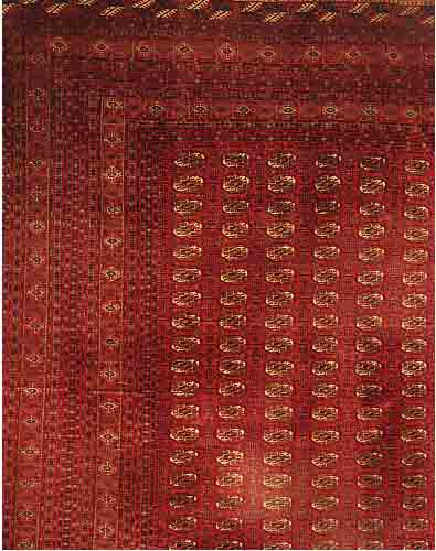 Tekke, Rußland, um 1930, Wolle auf Wolle, ca. 374 x 300 cm, Ehz 2-3(ReinigungsbedÜrftig)