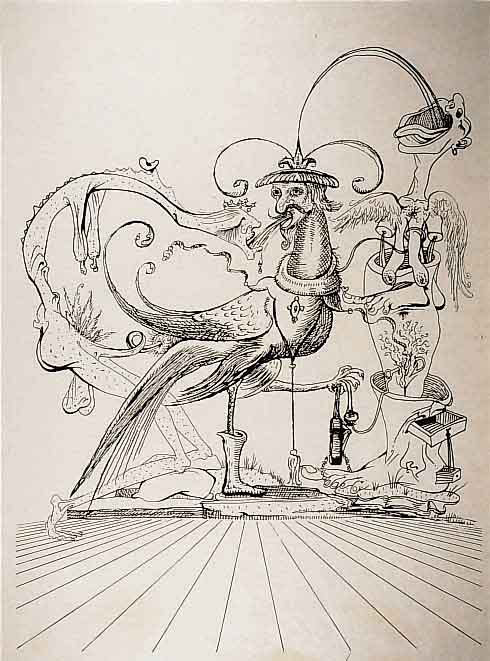 Dali, Salvador, 1904 - 1989, Les songes drolatiques de Pantagruel, Lithographie auf Japan-Papier, hand- signiert und bez.: E.A. (Auflage 250 ...