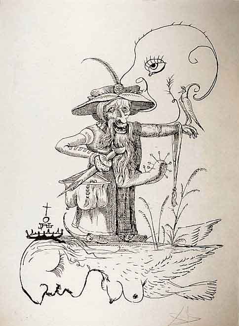 Dali, Salvador, 1904 - 1989, Les songes drolatiques de Pantagruel, Lithographie auf Japan-Papier, hand- signiert und bez.: E.A. (Auflage 25 ...