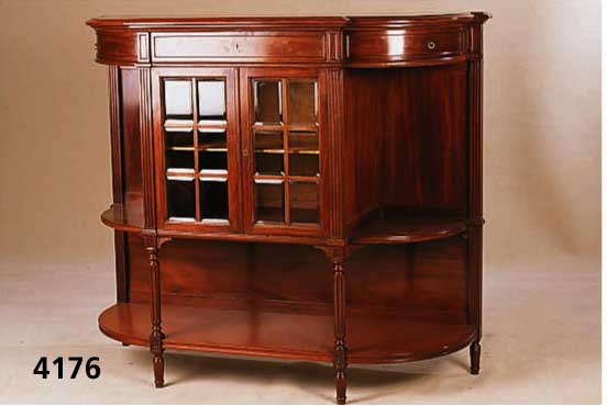 Vielzweckschrank, norddeutsch, um 1900/05, Korpus Weichholz bzw. Mahagoni massiv, Maha- gonifurnier, EinschlÄge aus Klassizismus und Jugendstil, ...
