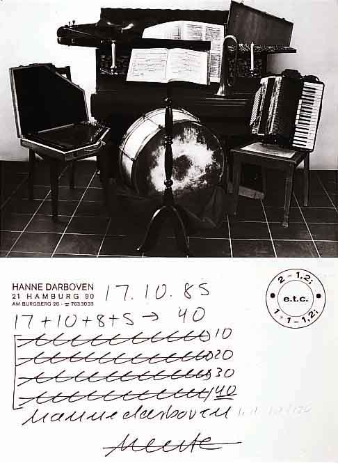 Darboven, Hanne, geb. 1941, Offset, von 1985, monogr., u. num. 90/120, M. ca. 68 x 49 cm, PP u.Gl., R.