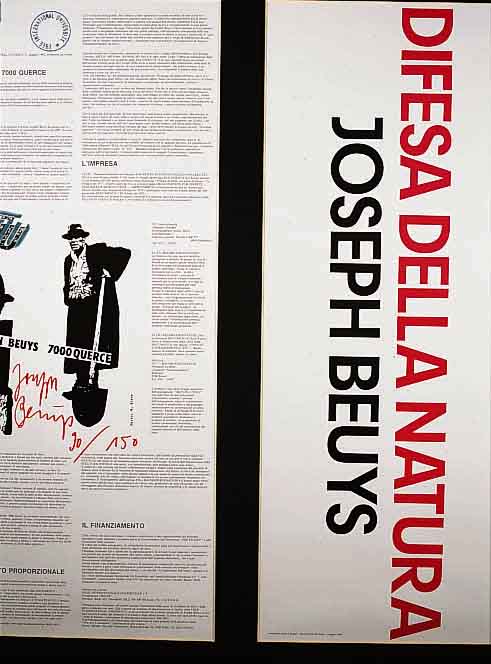 Beuys, Joseph, 1921 - 1986, Difesa della natura, 7000 Eichen, handsign., num. 19/150, FIU-Stempel, ca. 69x30 cm, PP u.Gl., R.
