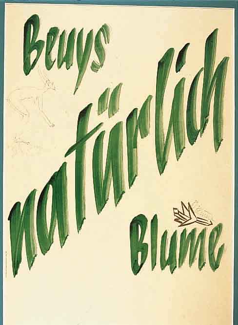 Beuys, Joseph und Blume, Dieter, NatÜrlich, Farboffset von 1985, von beiden handsign., num. 9/200, ca. 59x41 cm, PP u.Gl., R.