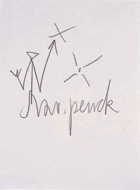 Penck, A.R., geb. 1939, Bleistiftzeichnung, handsigniert, ca. 23.5 x 16 cm