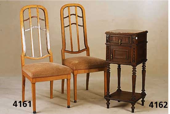 NachtschrÄnkchen, Frankreich, um 1900, Korpu s Weichholz und Eiche massiv, mit original Marmorplatte, ca. 87x37x35 cm