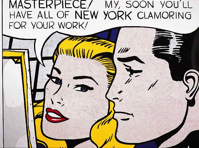 Lichtenstein, Roy, 1923-1998, Masterpiece, Farbsiebdruck nach einem GemÄlde der Guggenheim Sammlung New York, handsigniert, ca. 60 x 60 cm