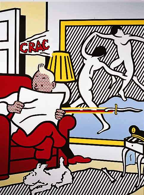 Lichtenstein, Roy, 1923-1998, Tin Tin, Farbsiebdruck, handsigniert, ca. 73 x 60 cm