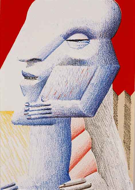 Antes, Horst, geb. 1936, KopffÜßler, Farblithographie, handsigniert, ca. 17.5 x 12.5 cm, PP
