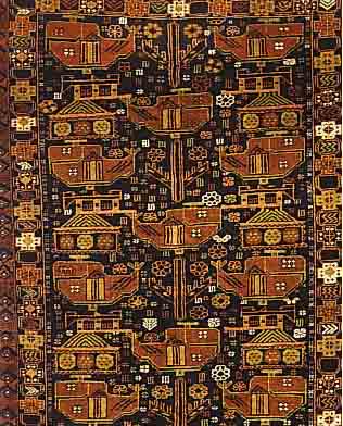 Zakini(Kiegsmotiv), Afghanistan, ca. 20 Jahre, Wolle auf Wolle, ca. 190 x 110 cm, Ehz