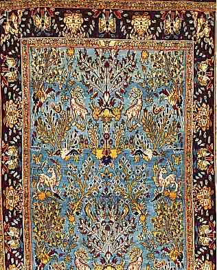 Ghom, Persien, ca. 40 Jahre, Wolle auf Baumwolle, ca. 165 x 102 cm, Ehz 2