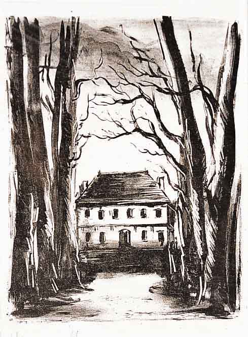 de Vlaminck, Maurice de, 1876 - 1958, Bois, Lithographie aus Mont Cinere, hand- signiert, Auflage 80 Exempl., ca. 16 x 13 cm, PP, WVZ Nr. 243